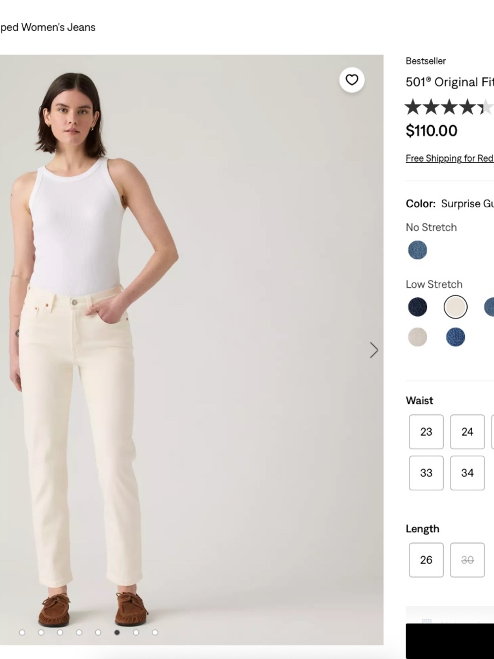 Bestseller 501® Original Fit Cropped Women's Jeans